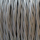 Vintage 2 core Twisted Italian Braided Cable, Electrical Fabric Flexible Lamp Cable~1417