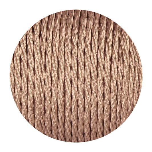 3 Core Twisted 0.75mm Fabric Cable Rose Gold