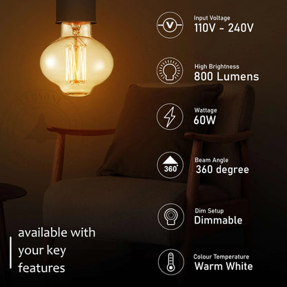 Vintage Retro Industrial Filament Bulb.Details