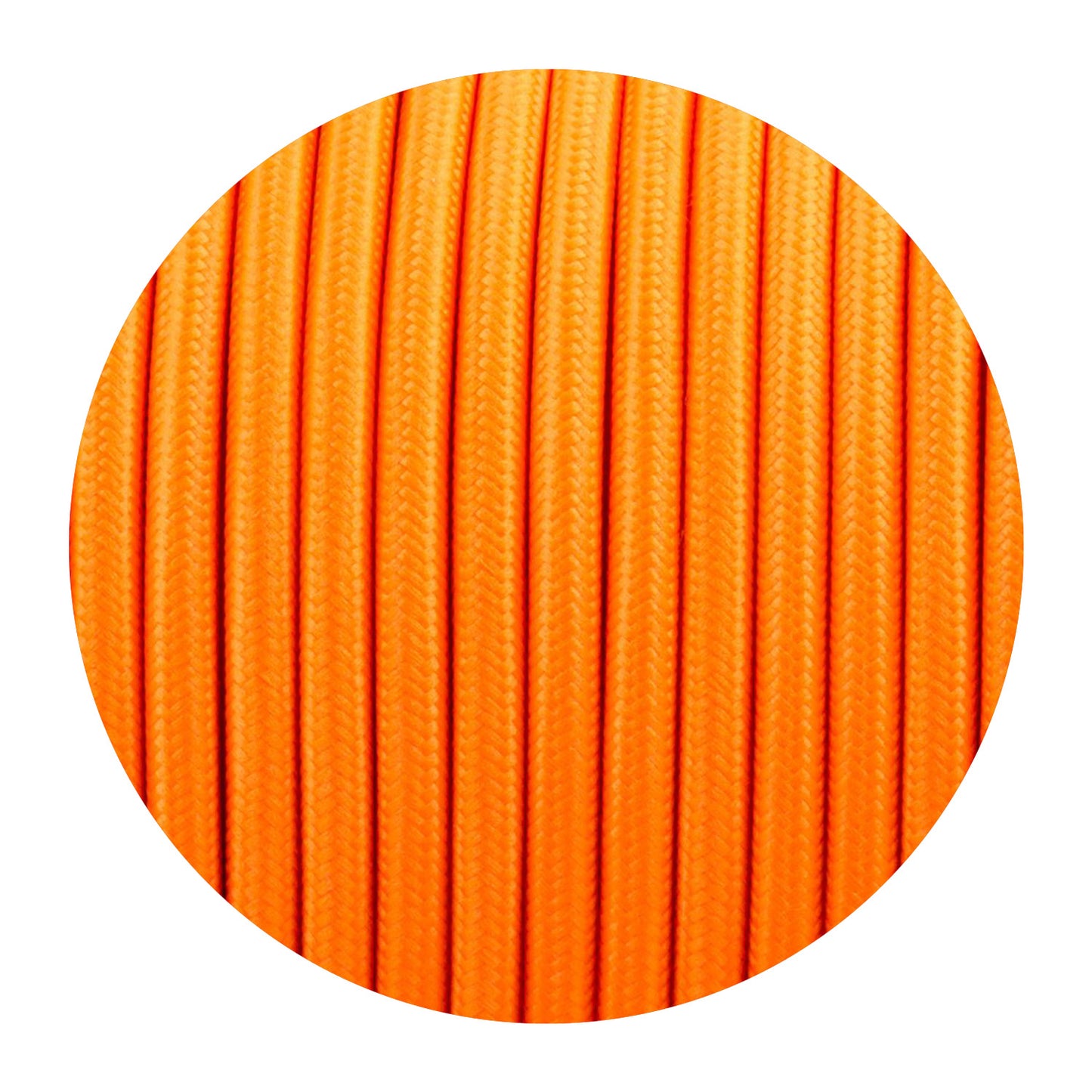 2-Core Electrical Round Cable with Orange Color fabric finish