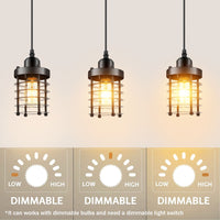 Modern Retro Step round cage Sturdy metal pendant light~1576