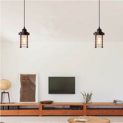  Round Cage Pendant light for living room.JPG