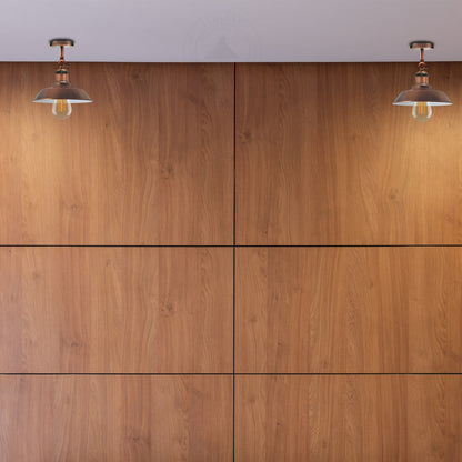 Brushed Copper Flush Mount Ceiling Light for hallways- Application image