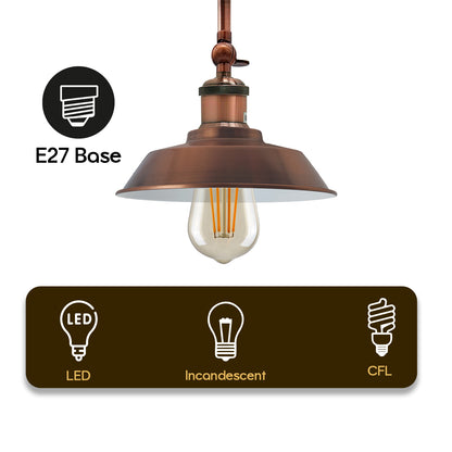 Brushed Copper Flush Mount Ceiling Light E26 base