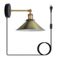 Green brass plug in wall light with dimmer switch.JPG