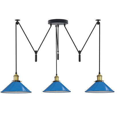 Blue 3 pendant light with adjustable.JPG
