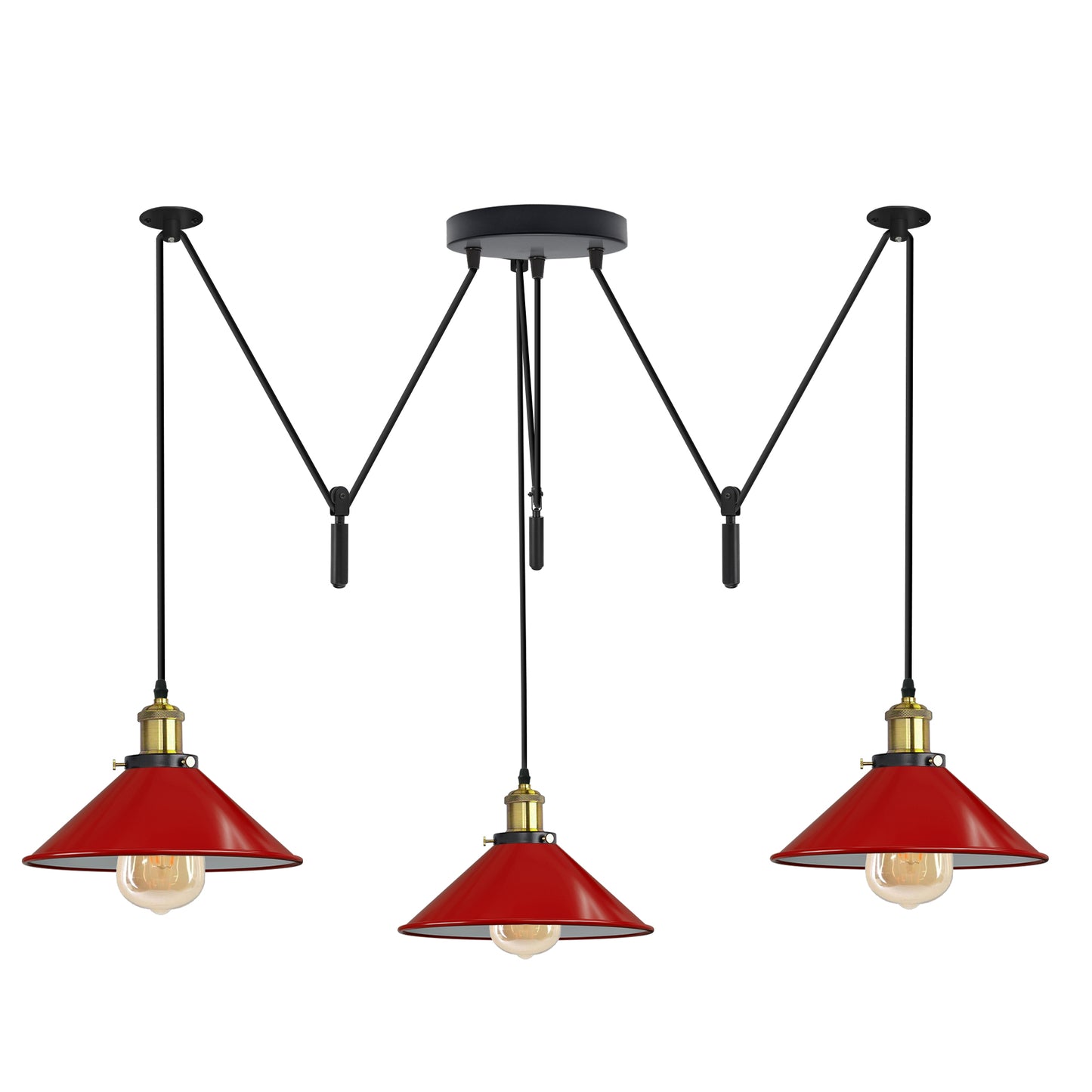  Cone Shape Spider Pendant Light