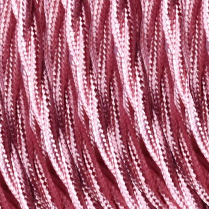 18 Gauge 2 Conductor Twisted Cloth Covered Wire Braided Light Cord Shiny  Pink ~ 1347