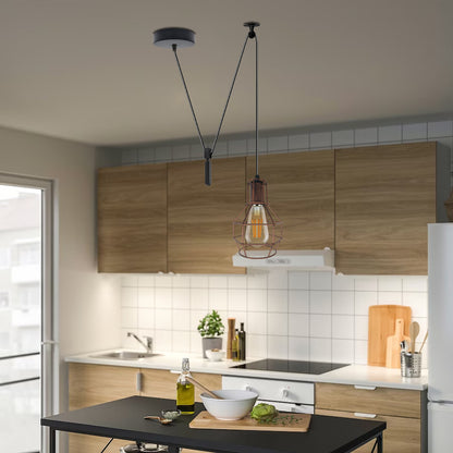 Vintage Industrial Metal Spider Pendant Light