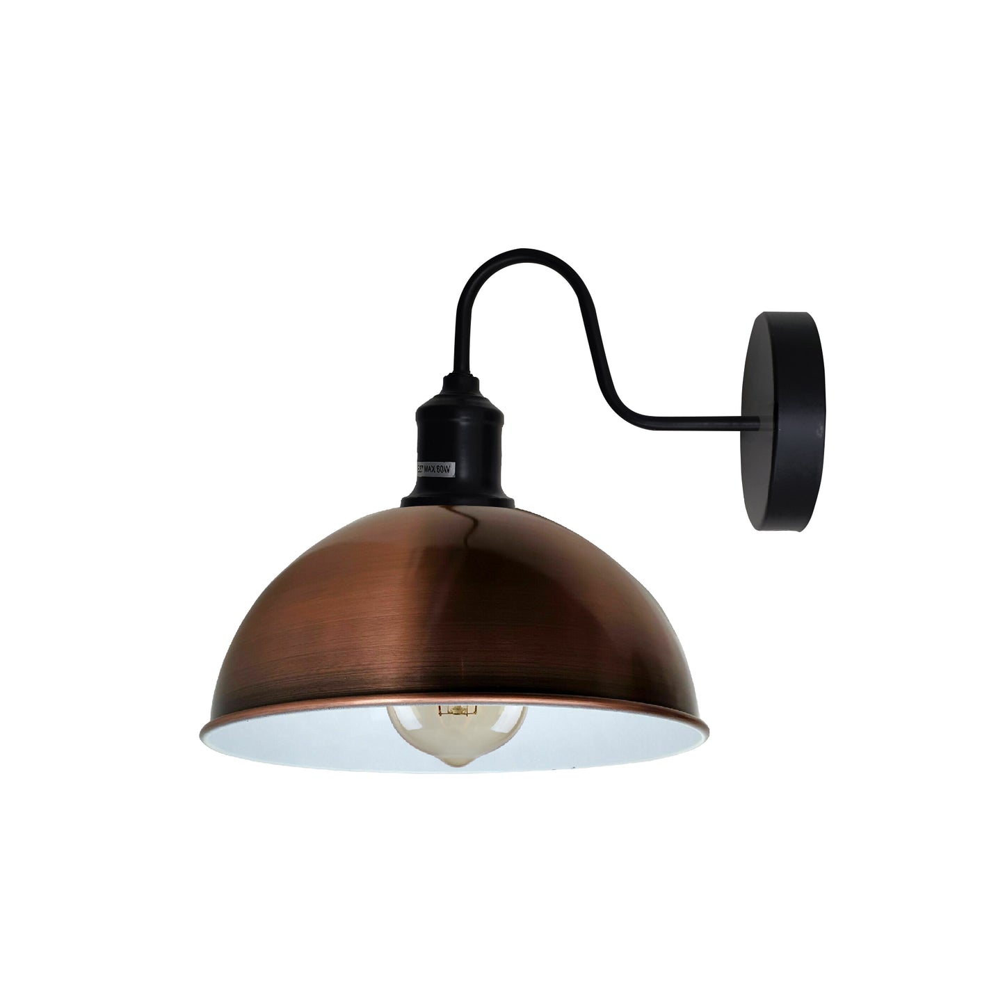 Brushed copper wall sconce lamp