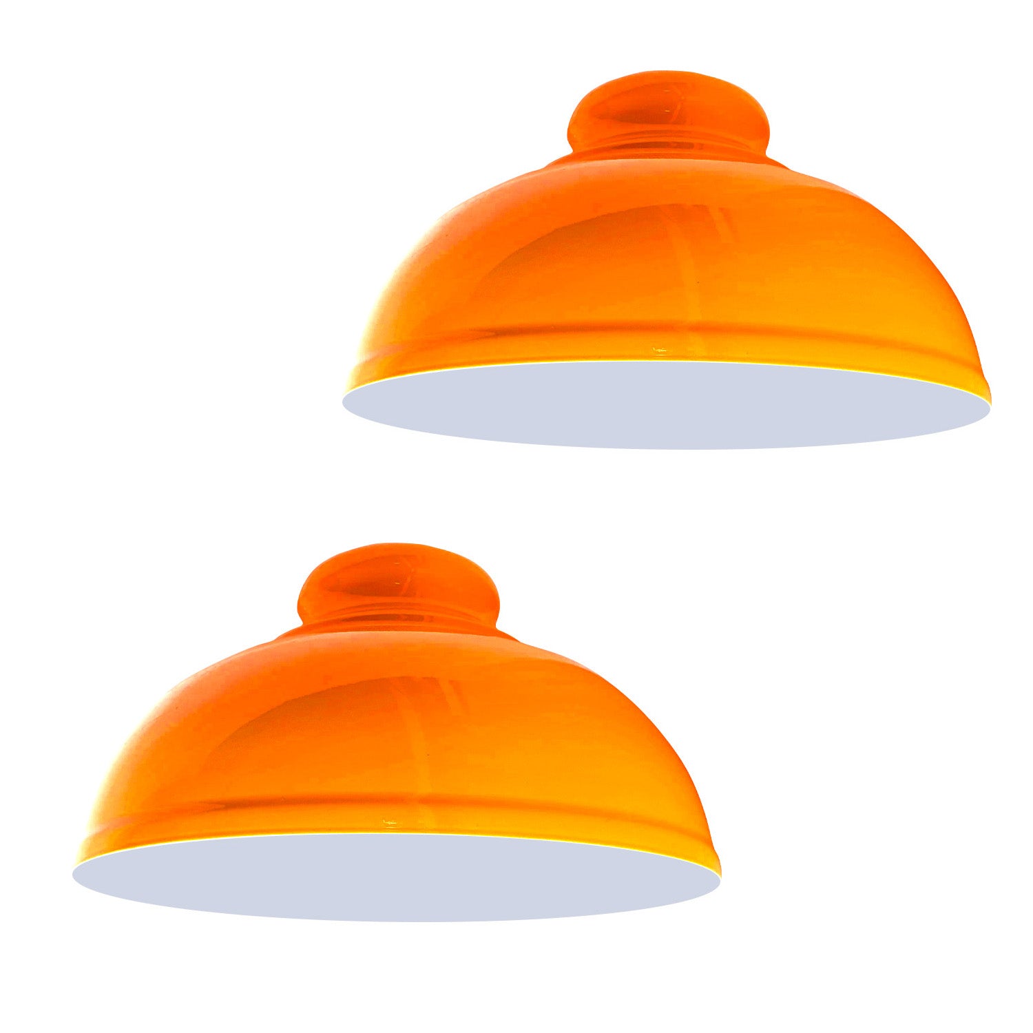  Metal Curvy Lamps with Orange LampShades.JPG