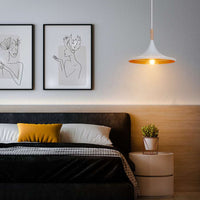 Modern Classy Single Lamp Disc Shaped Inner-Gold Cluster Ceiling Hanging Pendant Light E26 60W