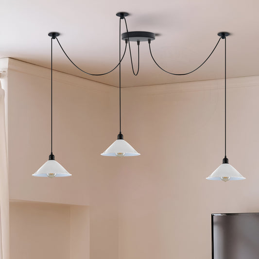 Retro Vintage Ceiling Spider Light Industrial Cone Pendant Lamp