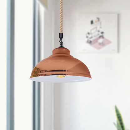 Industrial hemp rope pendant lights - Application image