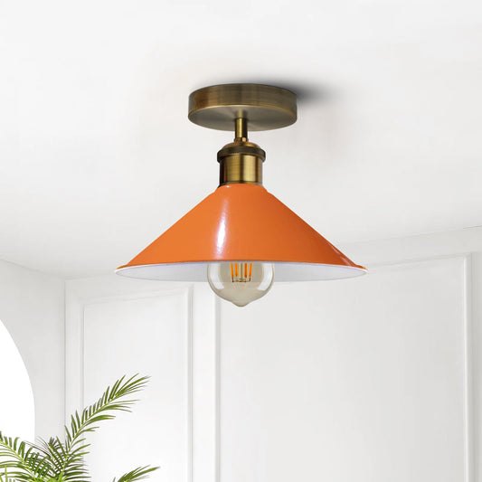 Vintage Industrial Ceiling Light Shades E27 Flush Mount Light