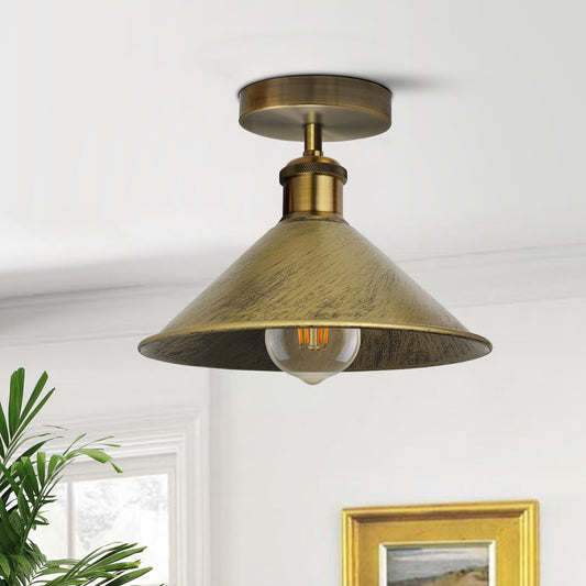 Adjustable Semi Flush Mount Metal ceiling Light Cone Shade