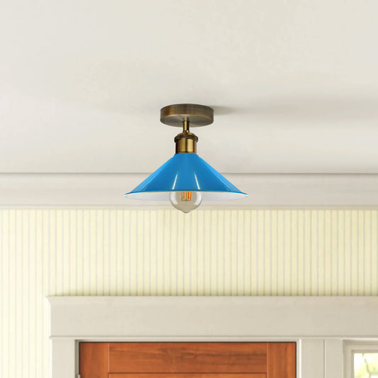 Adjustable Semi Flush Mount Metal ceiling Light Cone Shade