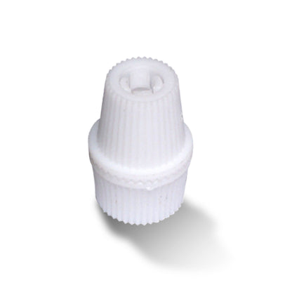 White Plastic M10 Knurled Edge Cord Grip | Pendant Light Cable Strain Relief~1610