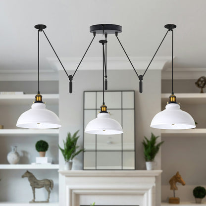 White spider hanging pendant light