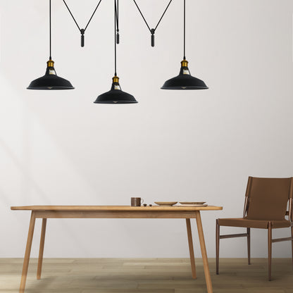 Black ceiling light fixture