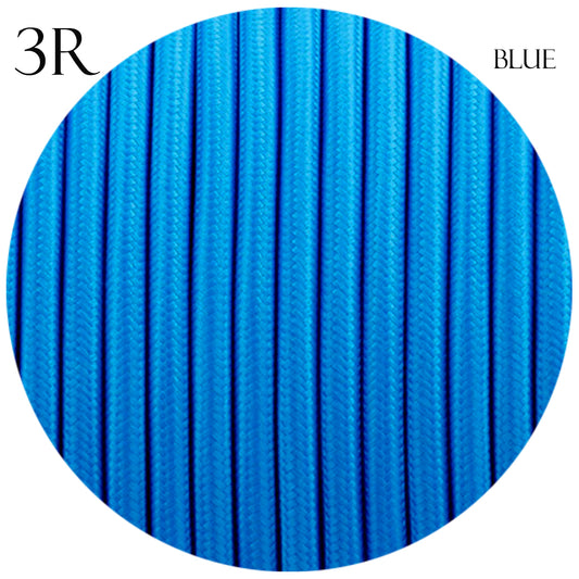 3 Core Round Electrical Flex Cable Blue