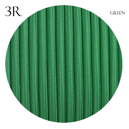 Fabric Power Cable Green