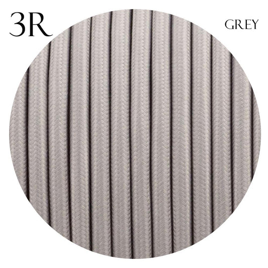 3 core Round Flex cable 0.75mm Grey~1358