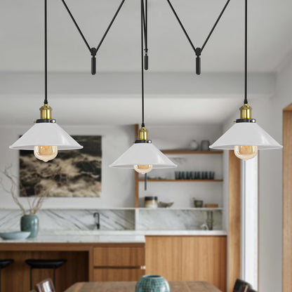 WHITE hanging pendant light