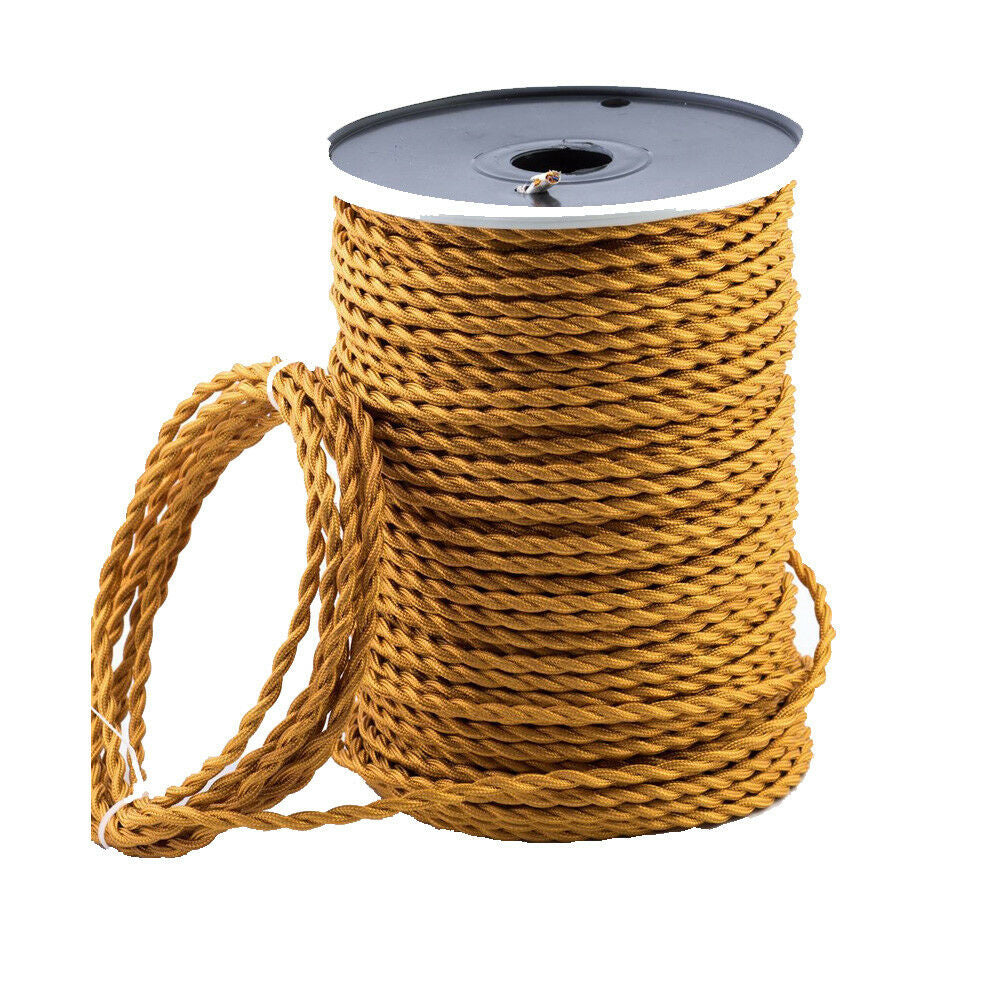 3 Core Twisted Fabric Flex Electrical Wire