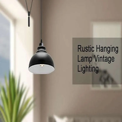 Vintage Single Head Curvy Shade Pendant Light 