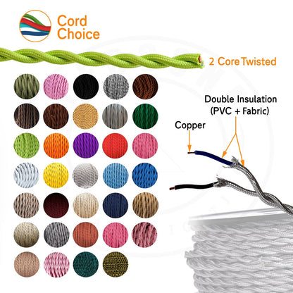 2 Core Twisted Fabric Electrical Cable