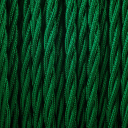 Vintage 2 core Twisted Italian Braided Cable, Electrical Fabric Flexible Lamp Cable~1417