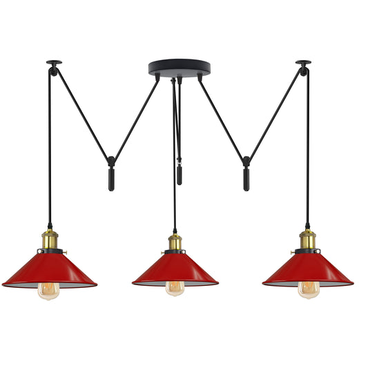 Red 3 pendant light with adjustable.JPG