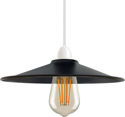 Industrial Metal Pendant Lamp Shade – 22cm Easy-Fit | Canada~1125