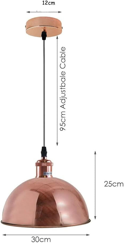 Rose gold Metal Ceiling Dome Pendant Light.JPG