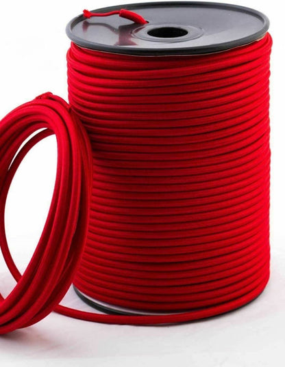 Vintage 3 core Electric round cable covered with colored fabric