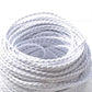 Vintage 2 core Twisted Italian Braided Cable, Electrical Fabric Flexible Lamp Cable~1417