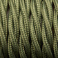 Vintage 2 core Twisted Italian Braided Cable, Electrical Fabric Flexible Lamp Cable~1417