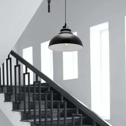 Vintage Single Head Curvy Shade Pendant Light 