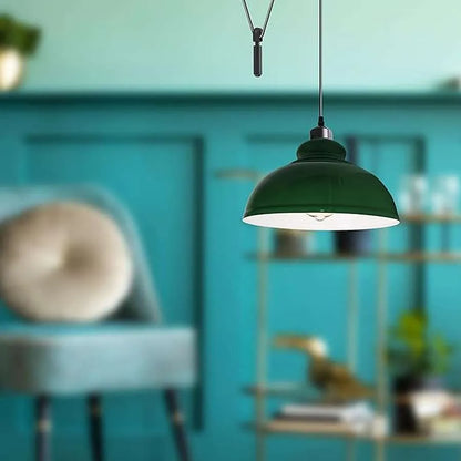 Vintage Single Head Curvy Shade Pendant Light 