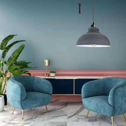 Vintage Single Head Curvy Shade Pendant Light 