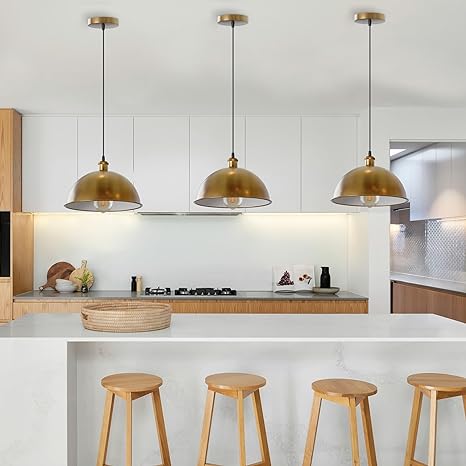 Yellow brass Metal Ceiling Dome Pendant Light for kitchen.JPG