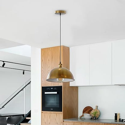 Yellow brass Metal Ceiling Dome Pendant Light for kitchen.JPG