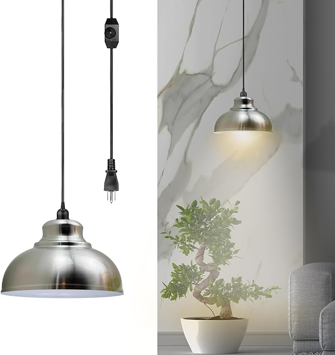 Adjustable Plug-in Pendant light with Dimmer Switch for living room.JPG