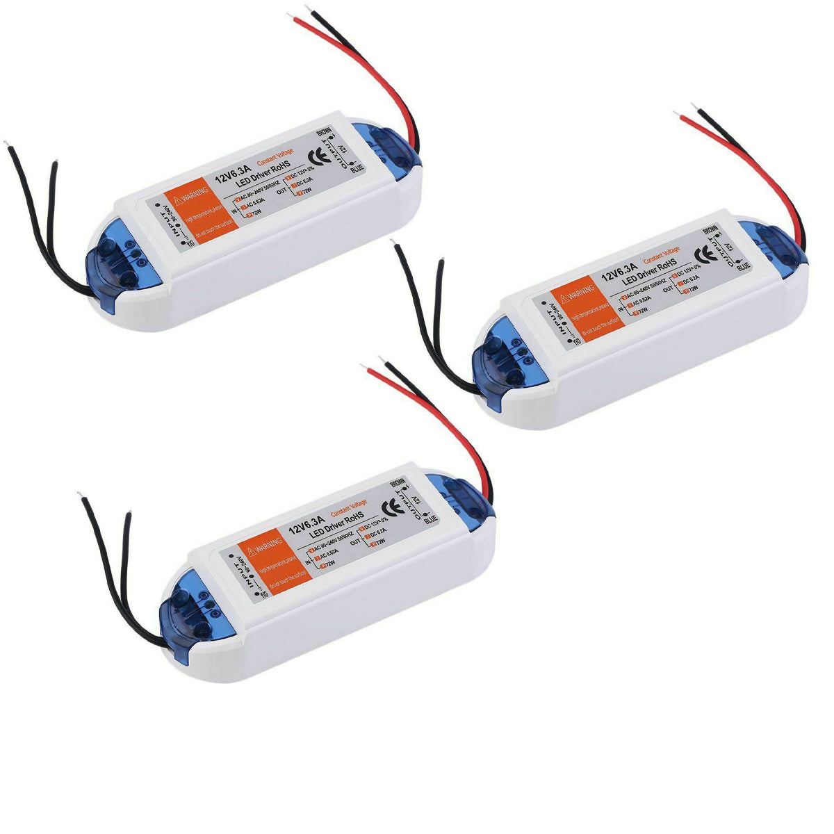 6.2A 72W Constant Voltage LED Driver DC 12V Power Supply~1003