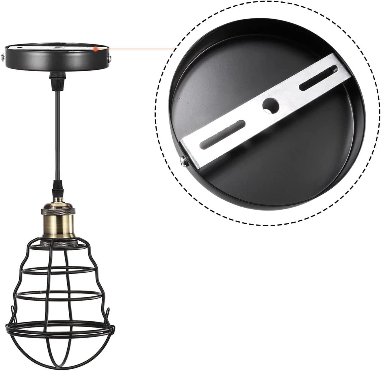 80mm Ceiling Rose Bracket Plate | Iron Light Fixing Strap for Pendant Lights ~1088