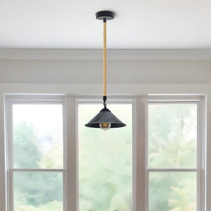 Hemp rope ceiling lamp - application image