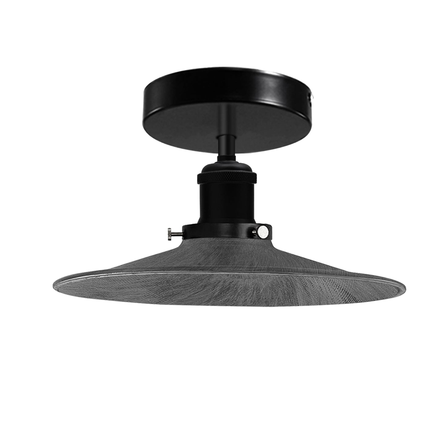 Modern Metal Cone Shape Semi Flush Mount Light 