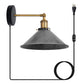 Brushed silver plug in wall light with dimmer switch.JPG