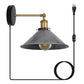 Brushed silver  plug in wall light with dimmer switch.JPG